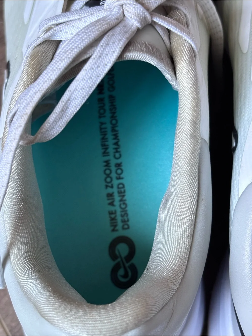 Nike Air Zoom Infinity Tour Next White & Green Golf Shoes Sz 9 - Picture 6 of 7